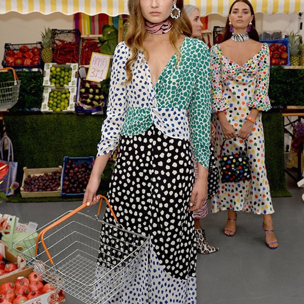 Chelsea Paneled Printed Silk-crepe Midi Dress In Psychedelic Tulip Spot, size M